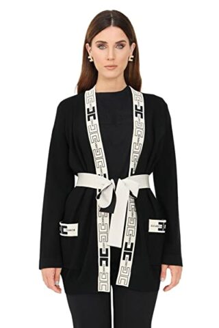 Elisabetta Franchi MK53S16E2 Strickjacke Damen, Schwarz