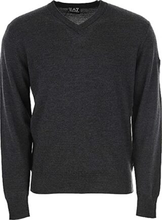 Emporio Armani EA7 8NPMZ7 PM62Z V-Ausschnitt Pullover Herren, Grau