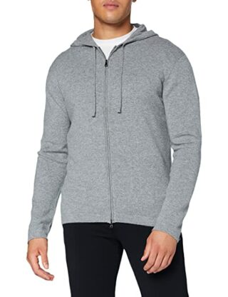 FALKE 60110 Kaschmir Strickjacke Herren, Grau