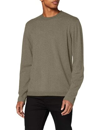 FALKE 60111 Kaschmir Strickpullover Herren, Grün