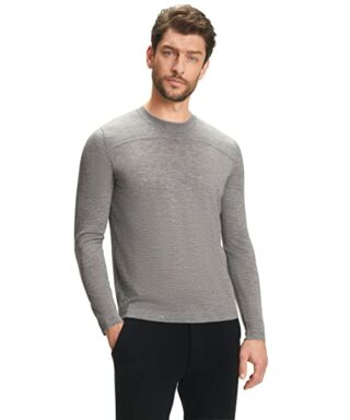 FALKE 60167 Kaschmir Strickpullover Herren, Grau