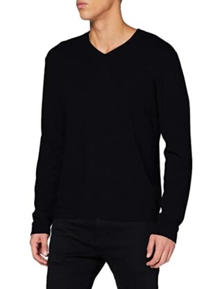 FALKE V-Ausschnitt Pullover Herren, Schwarz