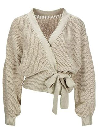 FROGBOX Strickjacke Damen, Beige