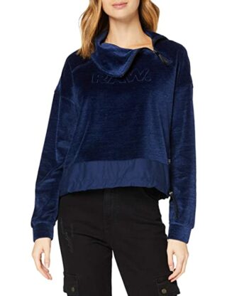 G-STAR RAW Raw Dot High Collar Zip Strickjacke Damen, Blau
