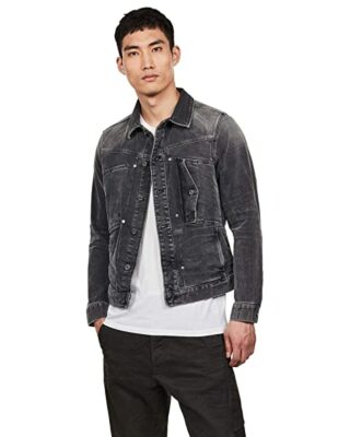 G-STAR RAW Scutar Jeansjacke Herren, Schwarz