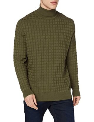 G-Star Raw Core Table Turtle Rollkragen Strickpullover Herren, Braun