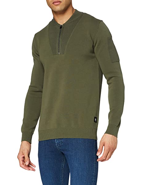 G-Star Raw Pocket Half Zip Pullover Herren, Grün G-Star Raw Pocket Half Zip Pullover Herren, Grün