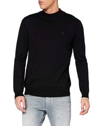 G-Star Raw Premium Core Mock Turtle Pullover Herren, Schwarz