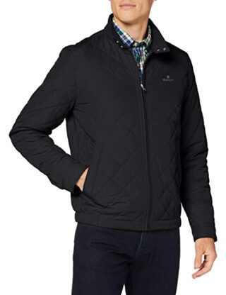 GANT Quilted Windcheater Jacke Steppjacke Herren, Schwarz