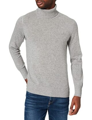 Gant Kaschmir Rollkragen Pullover Herren, Grau