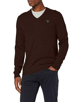 Gant V-Ausschnitt Pullover Herren, Grau