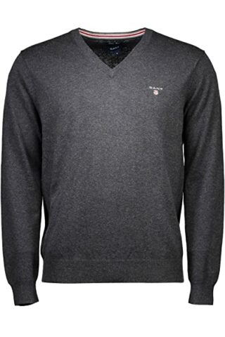 Gant V-Ausschnitt Pullover Herren, Grau