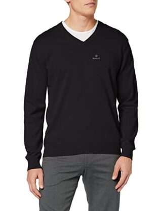 Gant V-Ausschnitt Pullover Herren, Schwarz