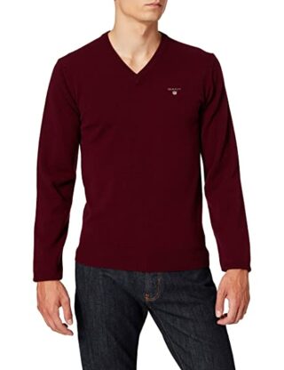 Gant V-Ausschnitt Strickpullover Herren, Braun