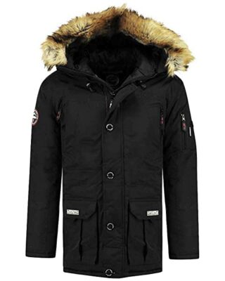 Geographical Norway Parka Herren, Schwarz