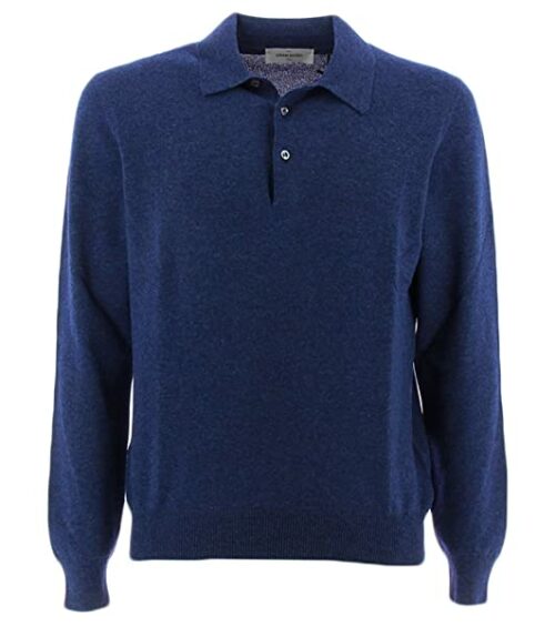 Gran Sasso 55132 19690 Kaschmir Pullover Herren, Blau