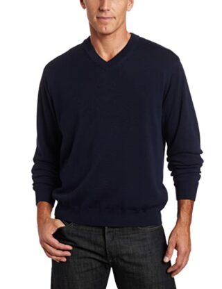 Greg Norman V-Ausschnitt Pullover Herren, Blau