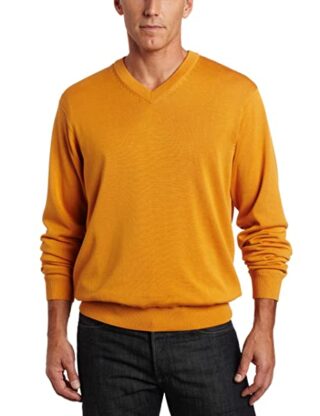 Greg Norman V-Ausschnitt Pullover Herren, Gelb