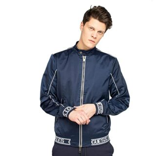 Guess Costa Jacquard M01L53WCII0 Blouson Herren, Blau