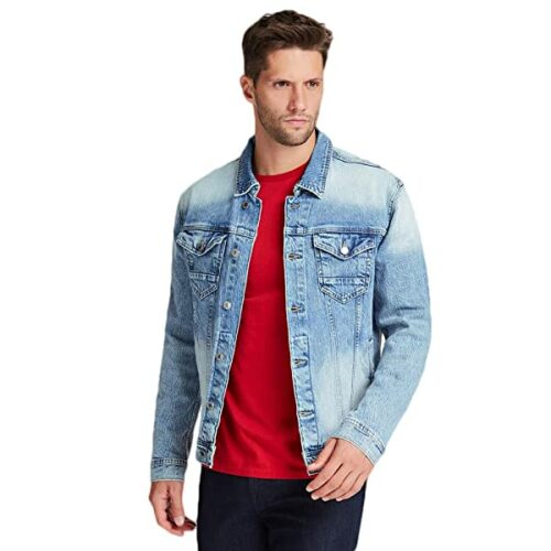 Guess M01N14 D3Y92 Jeansjacke Herren, Blau