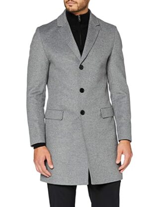 HUGO Dress Migor2041 Wollmantel Herren, Grau
