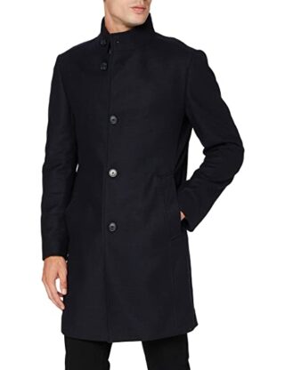 HUGO Dress Mintrax2041 Wollmantel Herren, Blau