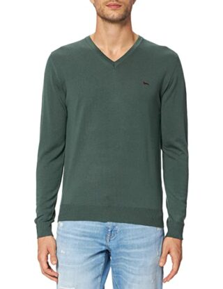 Harmont & Blaine V-Ausschnitt Pullover Herren, Grün