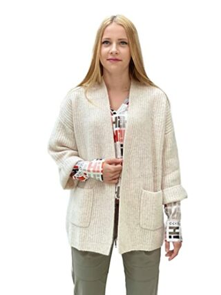 Herzensangelegenheit Strickjacke Damen, Weiß