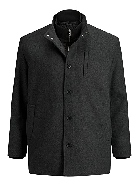 JACK & JONES Jjdual Wollmantel Herren, Grau JACK & JONES Jjdual Wollmantel Herren, Grau