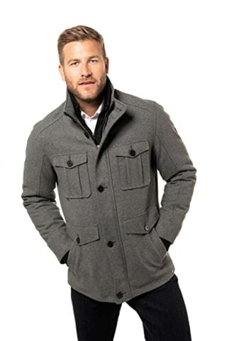 JP 1889 Wollmantel Herren, Grau