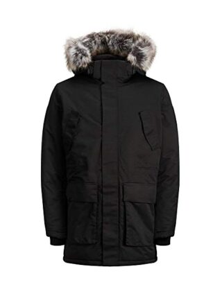 Jack & Jones Jcomeyland Parka Herren, Schwarz