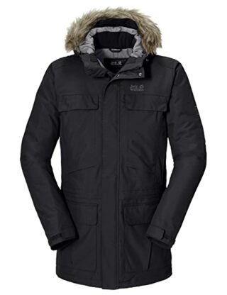 Jack Wolfskin Halifax Parka Herren, Schwarz