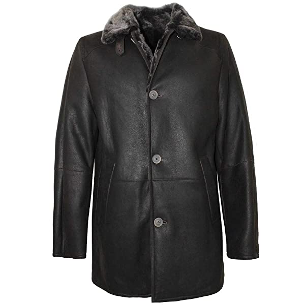 Jilani Ledermantel Herren, Braun Jilani Ledermantel Herren, Braun