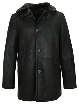 Jilani Ledermantel Herren, Schwarz