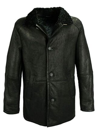 Jilani Ledermantel Herren, Schwarz