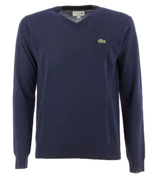 Lacoste AH2181 V-Ausschnitt Pullover Herren, Blau
