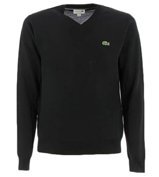 Lacoste AH2181 V-Ausschnitt Pullover Herren, Schwarz