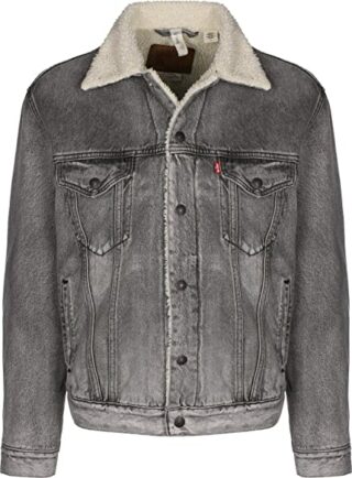 Levi's Virgil Sherpa Trucker Jeansjacke Herren, Grau