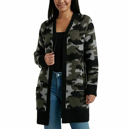 Lucky Brand Camo Strickjacke Damen, Grau