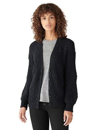 Lucky Brand Strickjacke Damen, Schwarz
