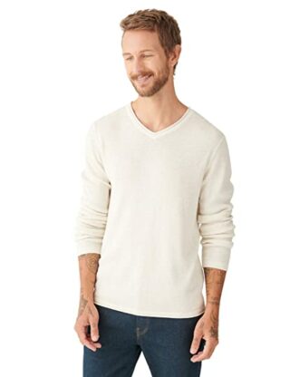 Lucky Brand V-Ausschnitt Pullover Herren, Grau