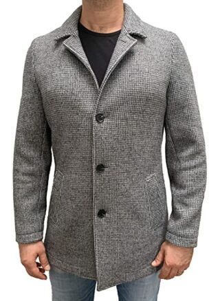 MILESTONE Milanos Wollmantel Herren, Grau