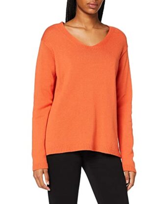 Maerz V-Ausschnitt Pullover Damen, Orange