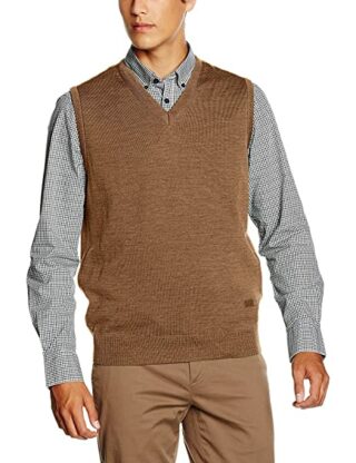 Maerz V-Ausschnitt Pullover Herren, Beige