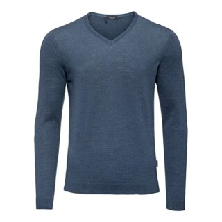 Maerz V-Ausschnitt Pullover Herren, Blau