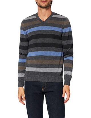 Maerz V-Ausschnitt Pullover Herren, Grau