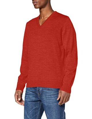 Maerz V-Ausschnitt Pullover Herren, Rot