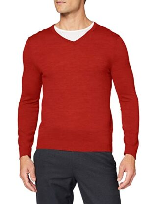 Maerz V-Ausschnitt Pullover Herren, Rot