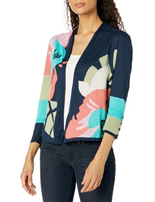 NIC+ZOE Bursting Petals Cardigan Damen, Bunt
