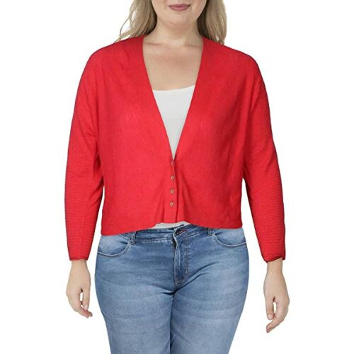NIC+ZOE Moonlit Cardy Cardigan Damen, Rot